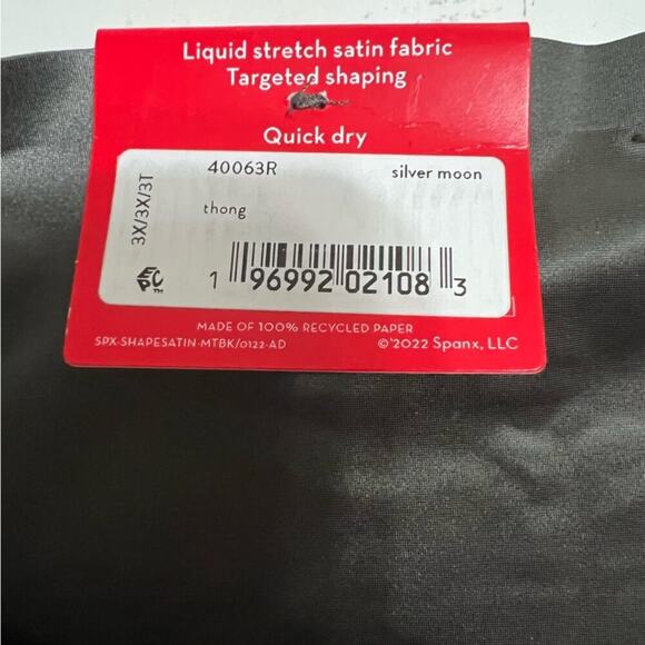 Spanx Shaping Satin Thong in Silver Moon 3X - Picture 10 of 14